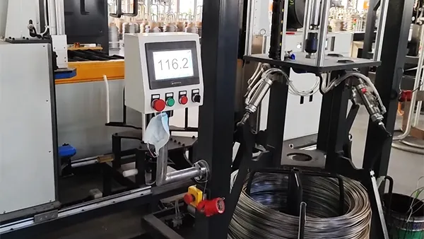 Línea automática de embalaje horizontal de bobinas de alambre, WS-400