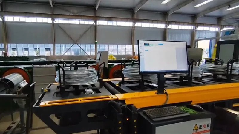 Línea automática de embalaje horizontal de bobinas de alambre, WS-25