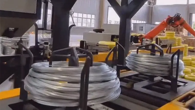 Línea de embalaje horizontal automática de bobinas de alambre SA-WS-25