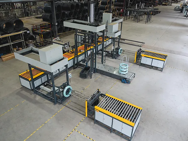 Línea de embalaje horizontal automática de bobinas de alambre SA-WS-200