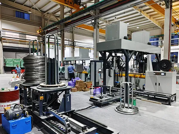 Línea de embalaje horizontal automática de bobinas de alambre SA-WS-400